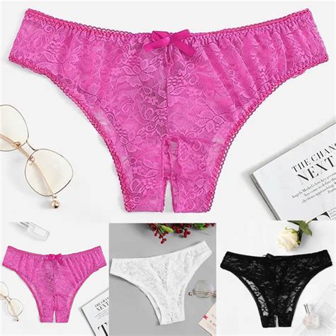 Floral Panty Brief Lingerie Crotchless 1pc Lace Women Plus Thong Sexy Underwear Sexy Lingerie