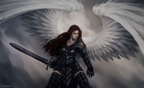 Wallpaper ID 878607 5K Wings Angel Warrior Woman Warrior Armor