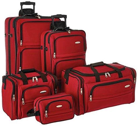 Samsonite Outpost 5 Piece Nested Luggage Set Red Luggage Sets Luggage Best Travel Luggage