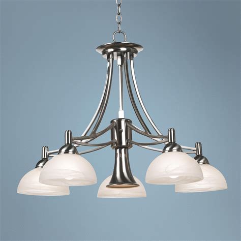 Contemporary Brushed Nickel Downlight Chandelier 12854 Lamps Plus