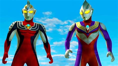 Ultraman Tiga And Ultraman Justice Tag Hd Remaster Battle Mode Play