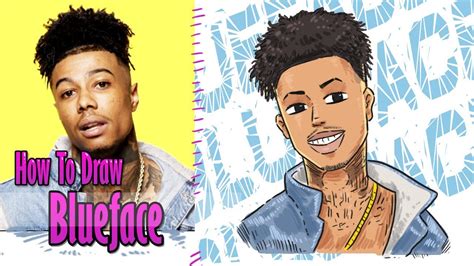 How To Draw Blueface Rapper Youtube