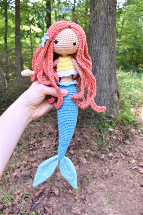 Marci The Mermaid Crochet Doll Pattern Amigurumi Photo Etsy