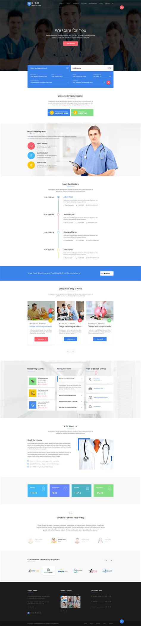 Medix Medical Doctor And Health Care Psd Template On Behance