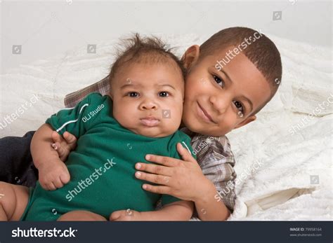 Two Multiethnic Boys Brothers Mixed Race Stock Photo 79958164