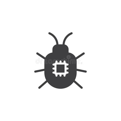 Computer Bug Vector Icon Stock Vector Illustration Of Simple 115272209
