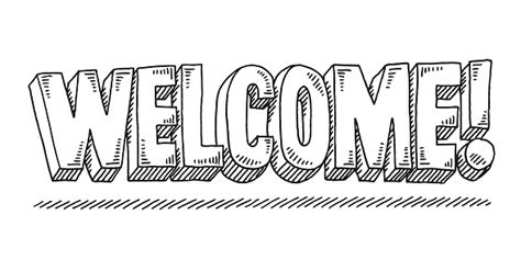 Welcome Text Drawing Stock Illustration Download Image Now Istock