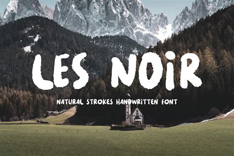 Les Noir Rough Handwritten Font Sans Serif Fonts Creative Market