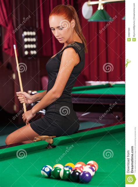 Sexy Pool Player Stock Photo Image 33687090