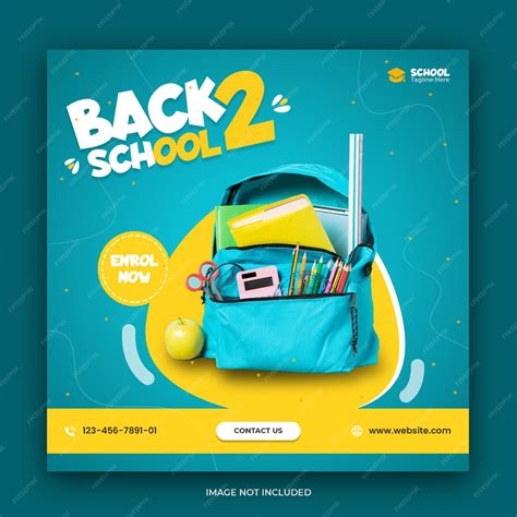 Premium Psd Back To School Social Media Post Or Web Banner Template