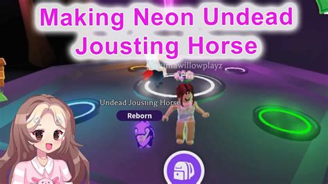 Making Neon Undead Jousting Horse In Adopt Me Roblox Youtube