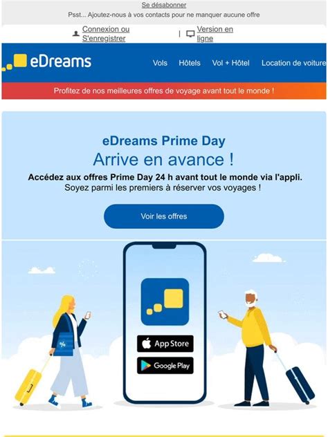 Edreams France 📲 Prime Day Commence Plus Tôt Sur Lappli Milled