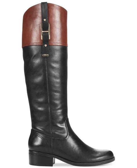 Lyst Tommy Hilfiger Womens Gibsy Wide Calf Riding Boots In Black