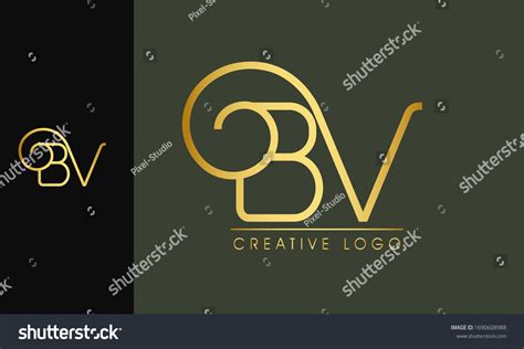 Bv Initial Letters Elegant Logo Modern เวกเตอร์สต็อก ปลอดค่าลิขสิทธิ์