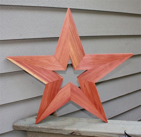Wooden Star From Eastern Cedar 25 Inchs By Waterfallmountainart