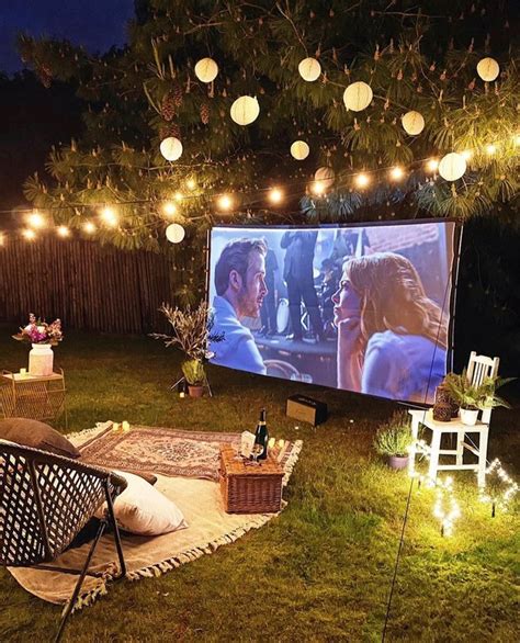 backyard movie night party outdoor movie nights party night outside