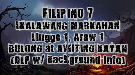 Filipino 7 Bulong At Awiting Bayan Student Posters Video Lessons