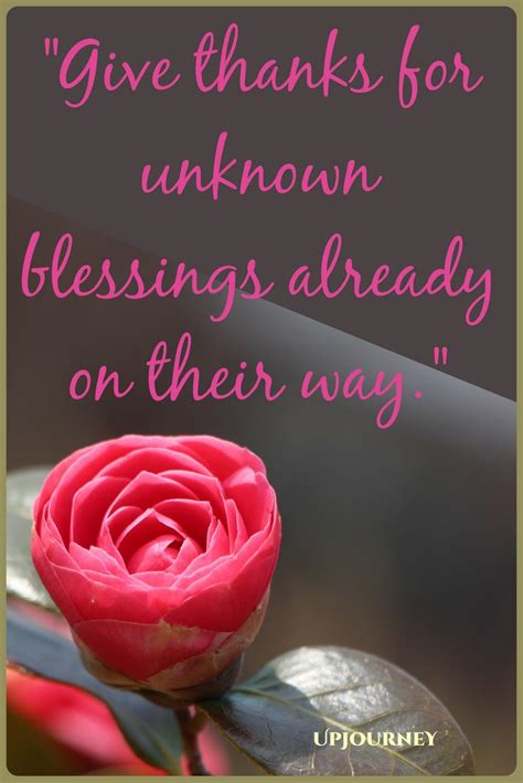 Thank You Quotes Give Thanks For Unknown Blessings Already On Their