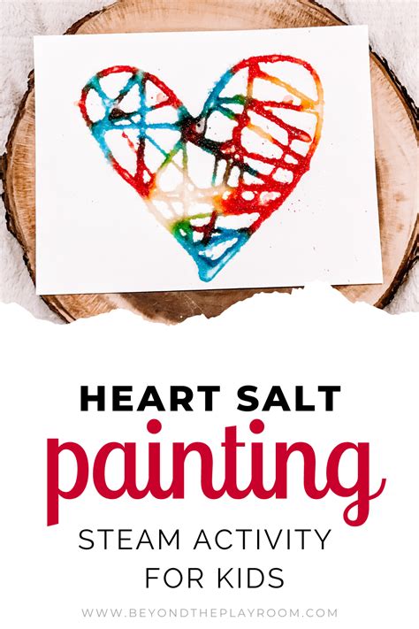 Heart Salt Painting For Kids Art Activities For Kids Valentine