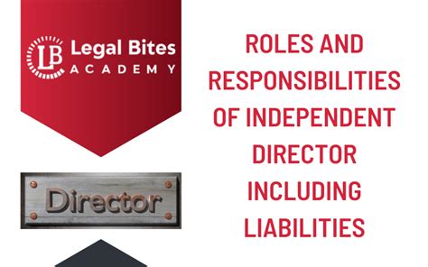 roles and responsibilities of independent director including liabilities