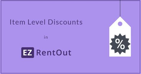How To Set Up Item Level Discounts In Ezrentout