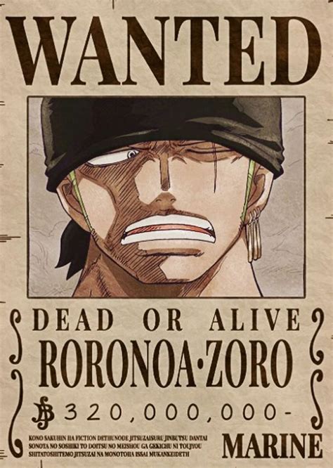 Zoro Wallpaper Wanted Poster One Piece Wallpapers Luffy New World