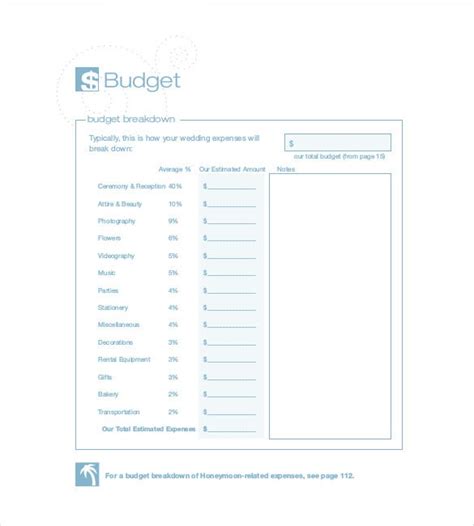24 Wedding Budget Templates Free Sample Example Format Download
