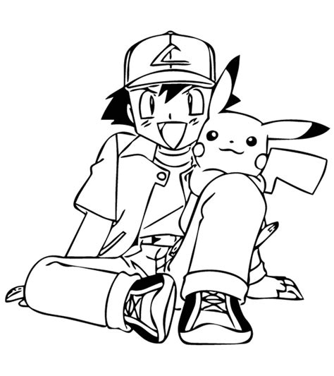 Pokemon Ash And Pikachu Drawings