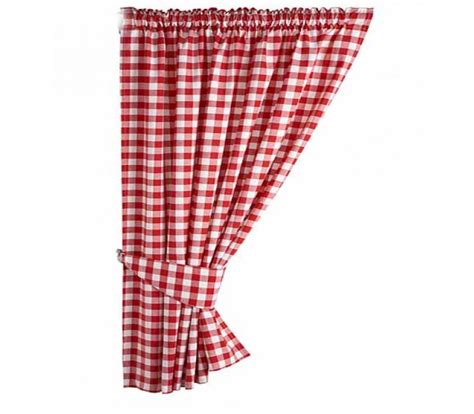 Gingham Red Country Check Ready Made Curtains