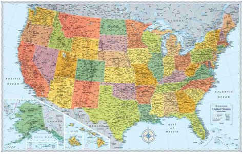 mapa dos estados unidos da america