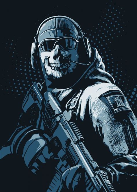 Ghost Poster By Creativedy Stuff Displate Call Of Duty Call Of