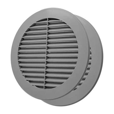 Vent Systems 6 Inch Gray Soffit Vent Cover Round Air Vent Louver