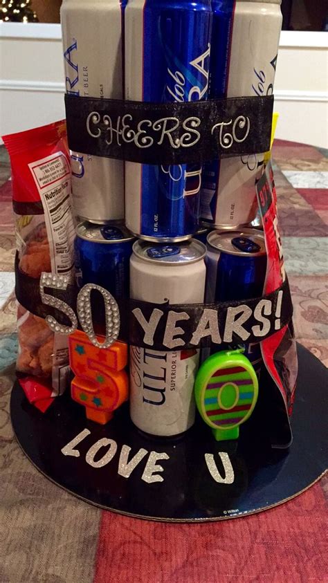 Check out here unique birthday cake ideas for men. "Cheers to 50 years!" 50th birthday beer cake for men ...