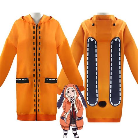 Orange Hoodie Anime Girl Kakegurui Anime Wallpaper Hd