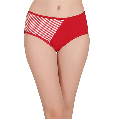 Buy Cotton Mid Waist Hipster Panty With Striped Side Panel Online India