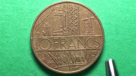 France 10 Francs 1977 Beautiful Pre Euro Coin Featuring Frances