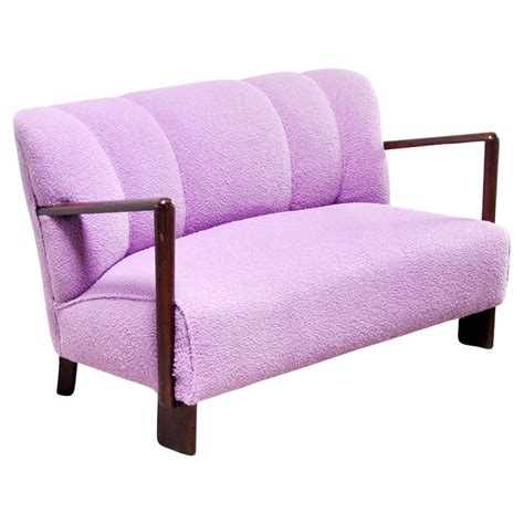 Nickey Kehoe Collection Curved Sofa In Boucle For Sale At 1stdibs