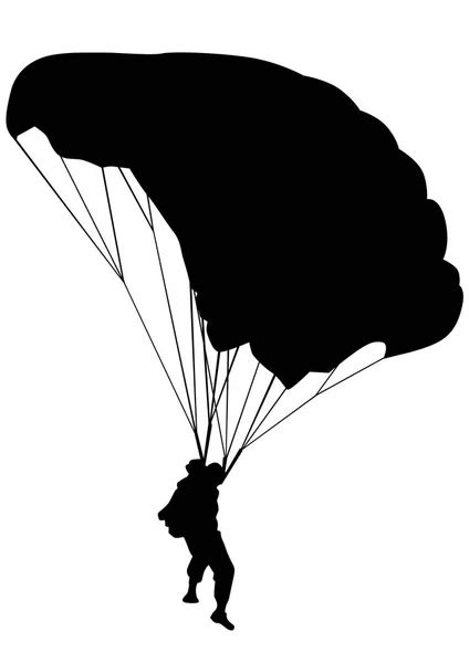 Parachutist Silhouette Vector — Stock Vector © Photos 2430389