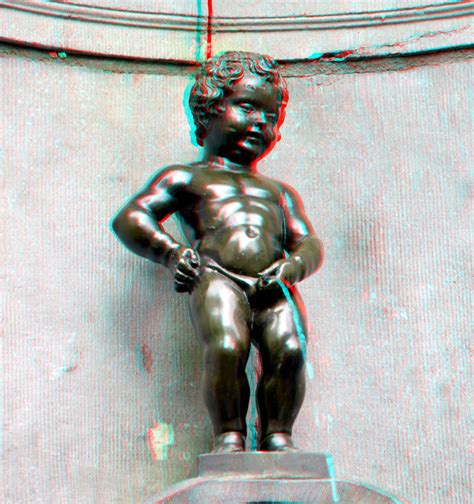 Manneken Pis Brussels 3d Bruxelles Anaglyph Stereo Redcya Flickr