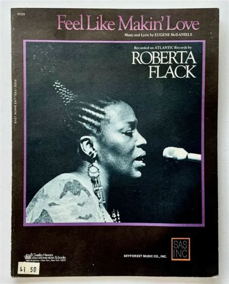 1974 Feel Like Makin Love Roberta Flack Vintage Sheet Music Piano