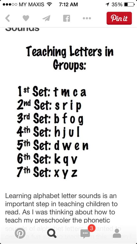 Many teachers use the teaching of letter sounds to enhance their beginning reading instruction. Montessori letter order | Teaching letters, Abc phonics ...