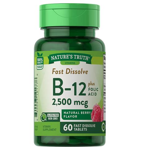 Vitamin B 12 2500 Mcg Plus Folic Acid Fast Dissolve Tablet