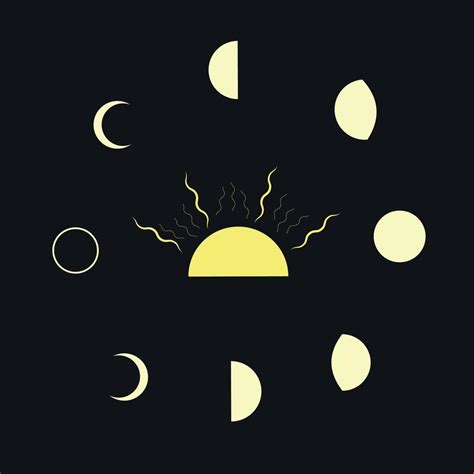 Moon Phases Illustration 5070151 Vector Art At Vecteezy