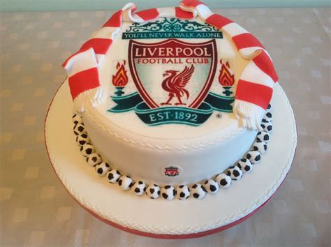Liverpool football club cake for a big fan. Liverpool supporters cake | Football birthday cake ...