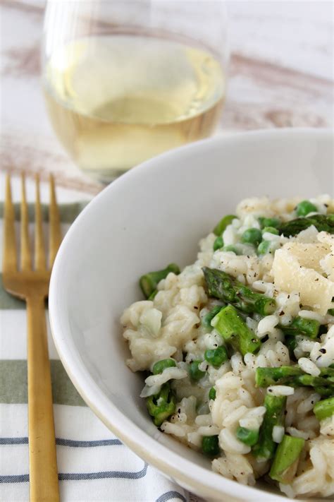 White Wine Risotto With Peas And Asparagus Pairs Well With White