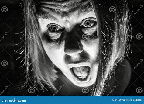 Scared Woman Stock Photo Image Of Emotional Facial 31569932