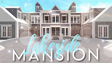 Roblox Bloxburg Lakeside Mansion Exterior Speedbuild Youtube
