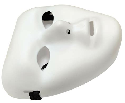 Paintable Plain White Plastic Halloween Face Mask