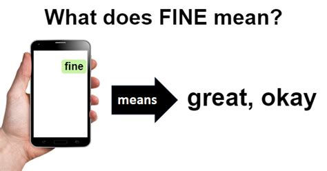 Fine What Does Fine Mean