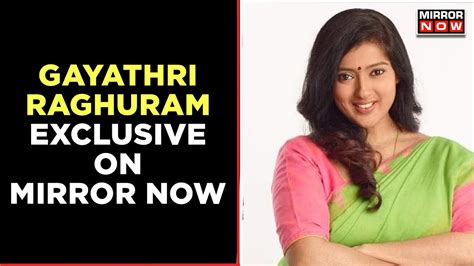 Live Gayathri Raghuram On Mirror Now Actor S Sensational Charge